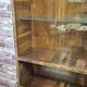 Vitrine Art Déco en noyer rénovée avec bar, rétro, vintage, années 40