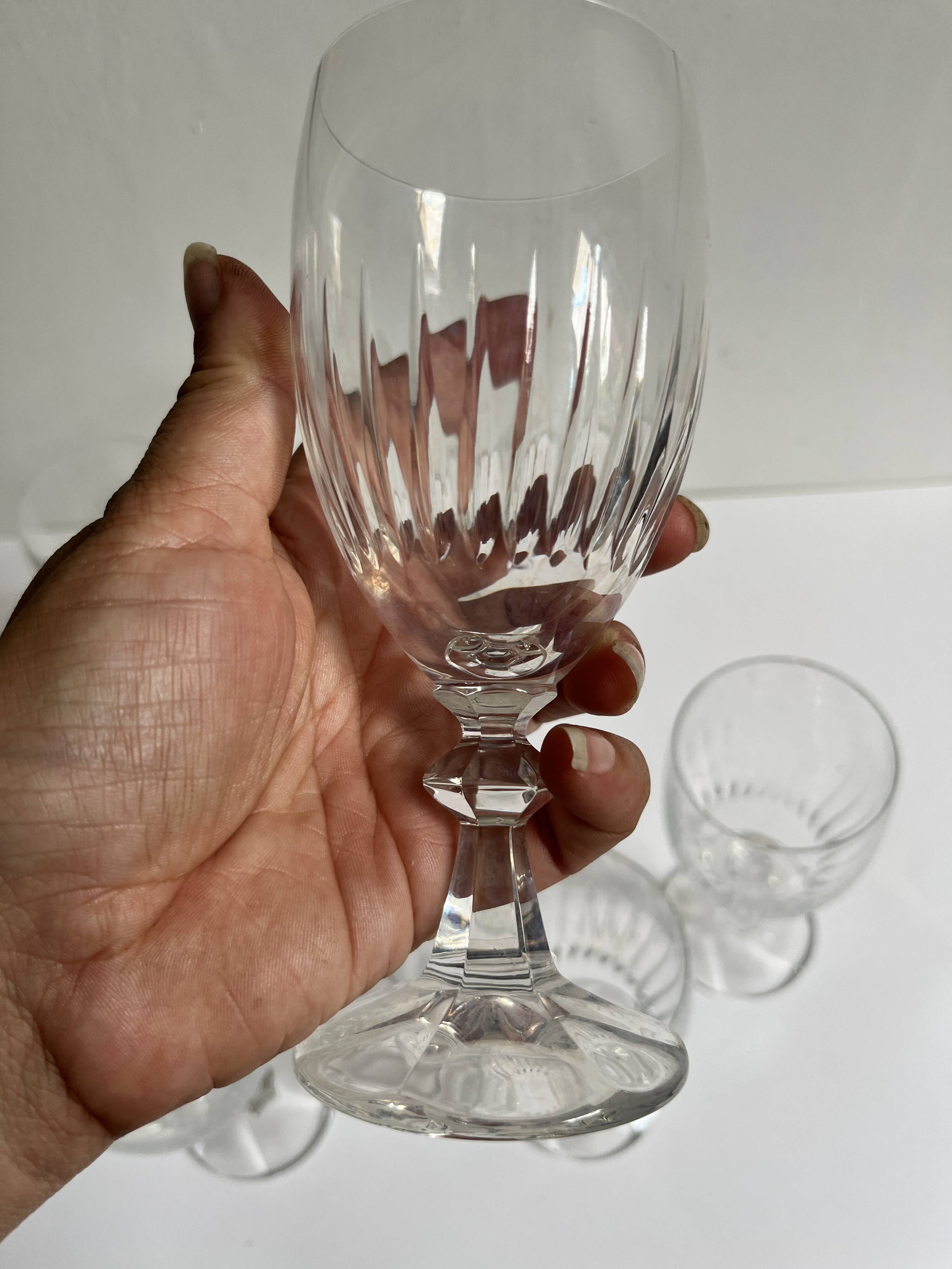 Crystal wine glasses
