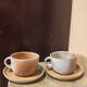 Paire de tasses en grès émaillé  vintage 1970
