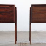 Vintage set of Danish rosewood bedside sewing nests attributed to Erling Torvits, 1960s