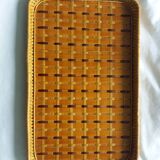 Wicker rattan tray