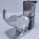 pair of stylised elephant bookends made of aluminium