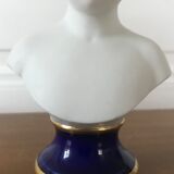 Ancient statuette bust in biscuit