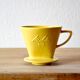 Melitta - porte-filtre à café vintage jaune en porcelaine - n° 102 - 1960