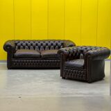 1990s Chesterfield Sofa and Chair