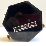Ancien Microphone Micro Studio Fonte Laquée Noire Philips 4043 Années 30' Carbon