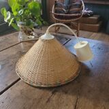 70s rattan pendant light