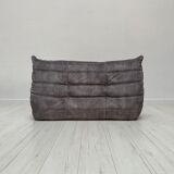 Vintage Original Grey Velvet Togo 2-Seater by Michel Ducaroy - Ligne Roset