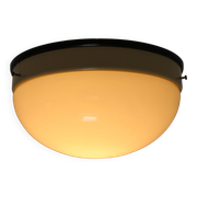 Midcentury Glass Ceiling Lamp, Flush Mount or Wall Lamp, 1960s