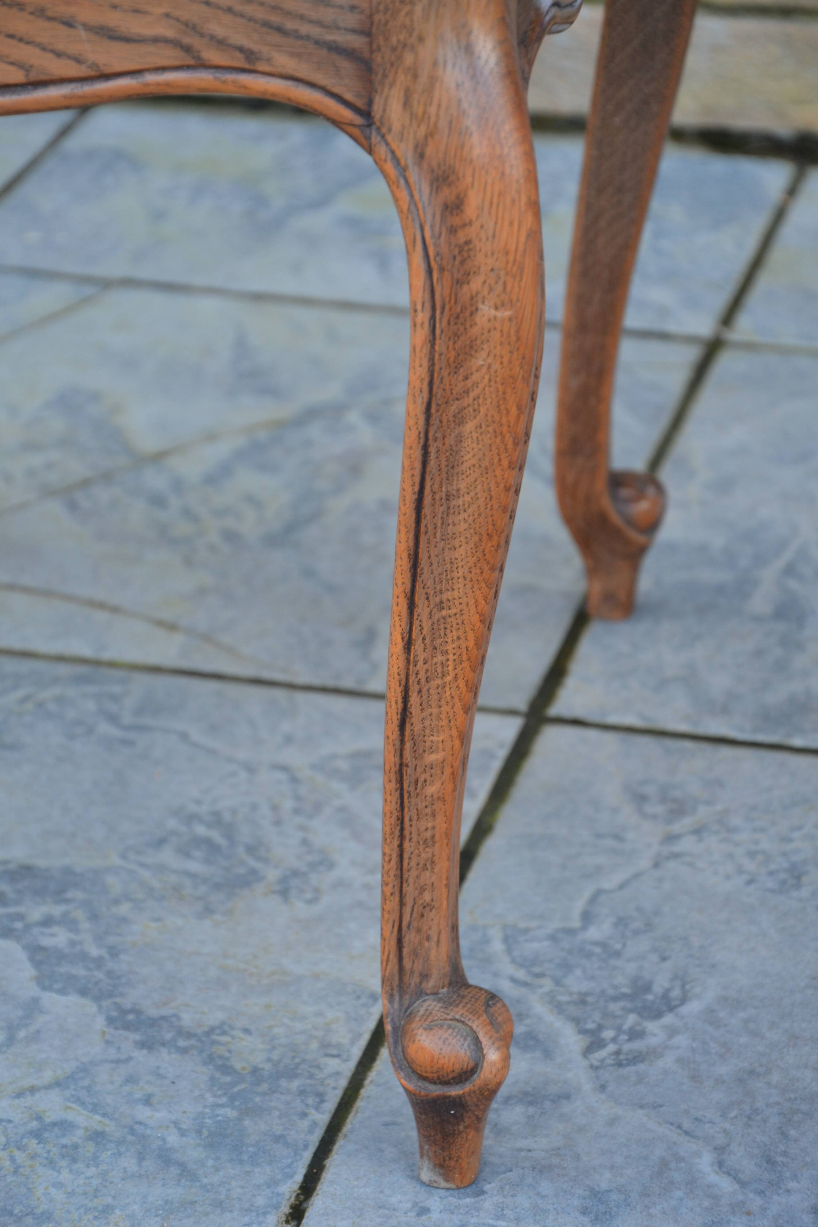 Two oak bedside tables.