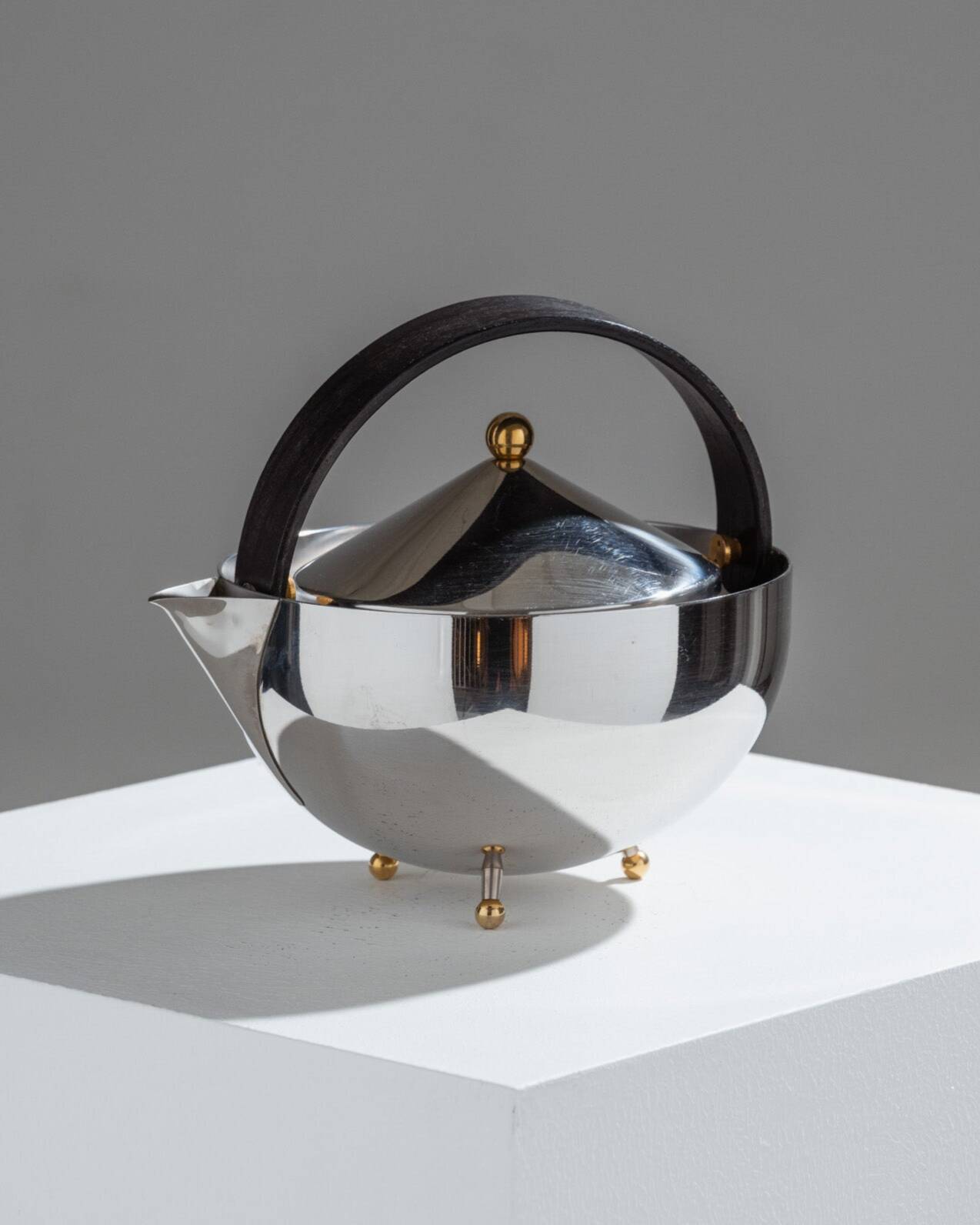 Bodum metal teapot, carsten jorgensen, 1980s