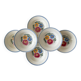 6 old soup plates in Sarreguemines earthenware