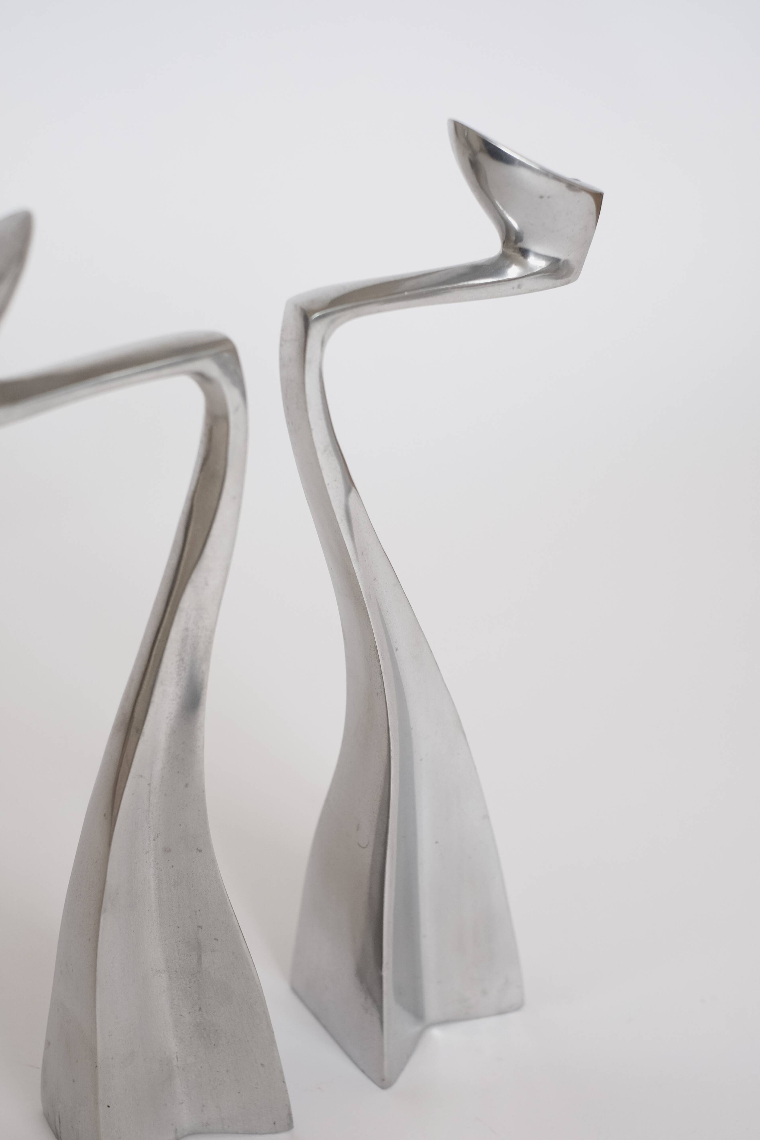 Pair of candle holders by Matthew Hilton 80's