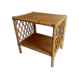 Vintage rattan side table
