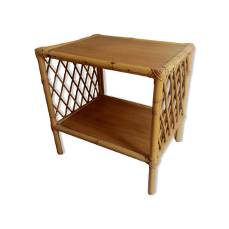 Vintage rattan side table