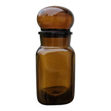 Bocal en verre ambré