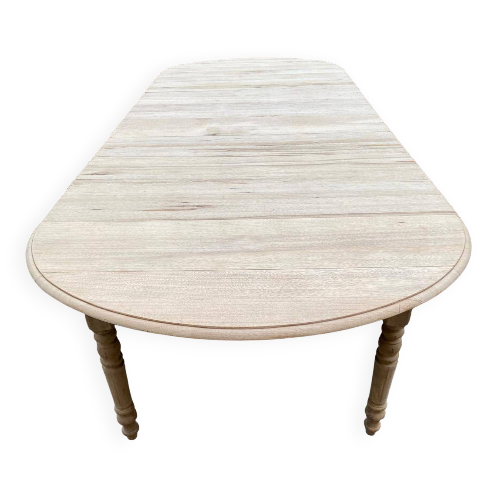 Louis Philippe extendable dining table with 8 extensions, restored, 350cm, 19th century