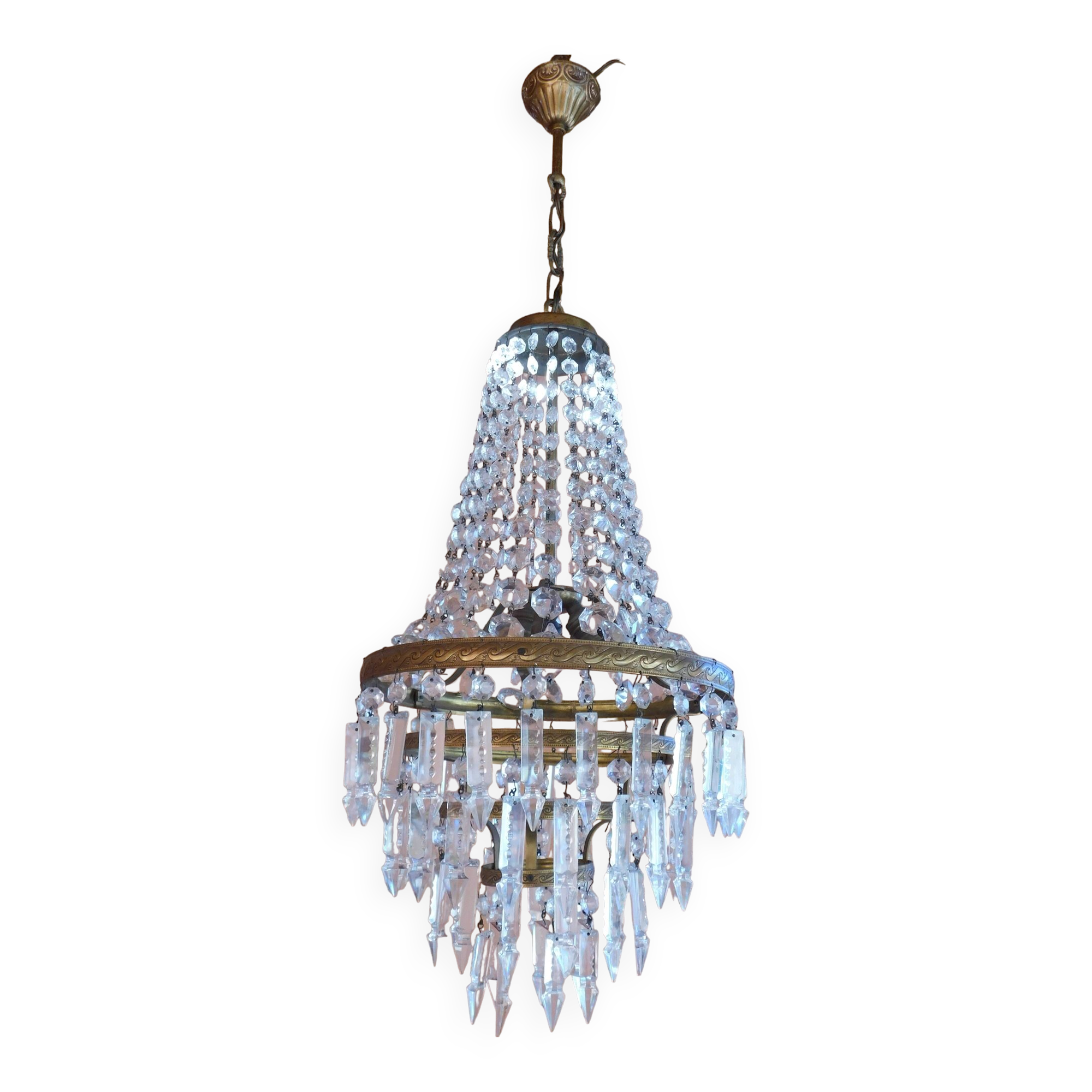Balloon chandelier with tassels ø 30 cm