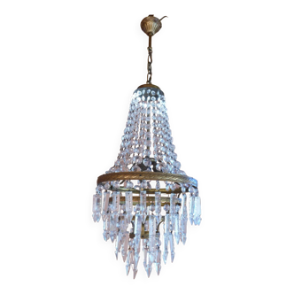 Lustre montgolfière pampilles ø 30 cm