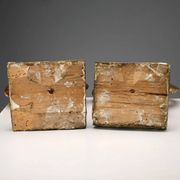 Vases anciens en bois doré et laqué, Italie, XIXe siècle