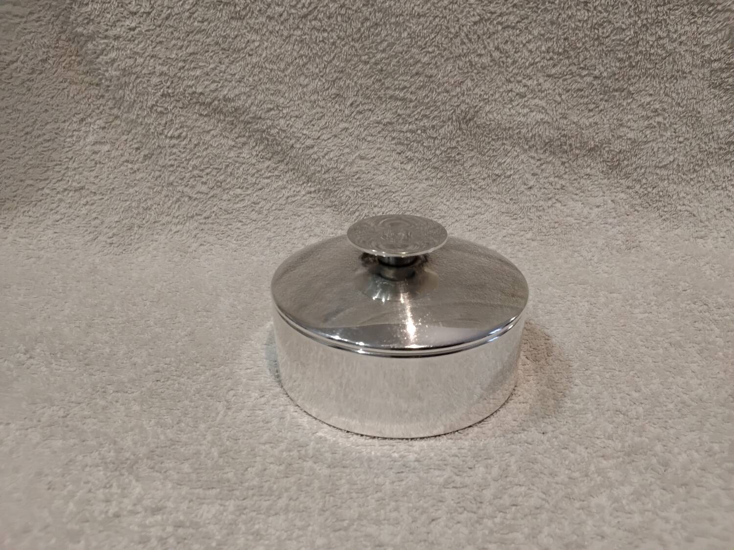 Silver metal sugar bowl silversmith Christofle model Mercury Sabattini