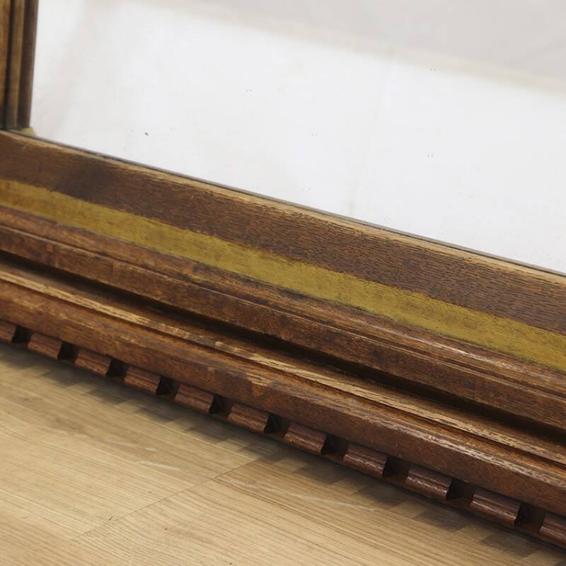 Antique Mirror in oak crossway frame