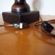 Pied de lampe en bois tourné H44cm