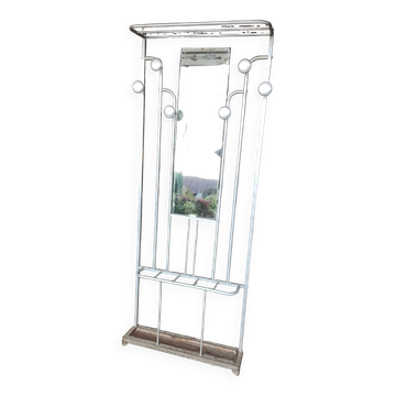 1950s Art Deco Style Coat Rack with Mirror
