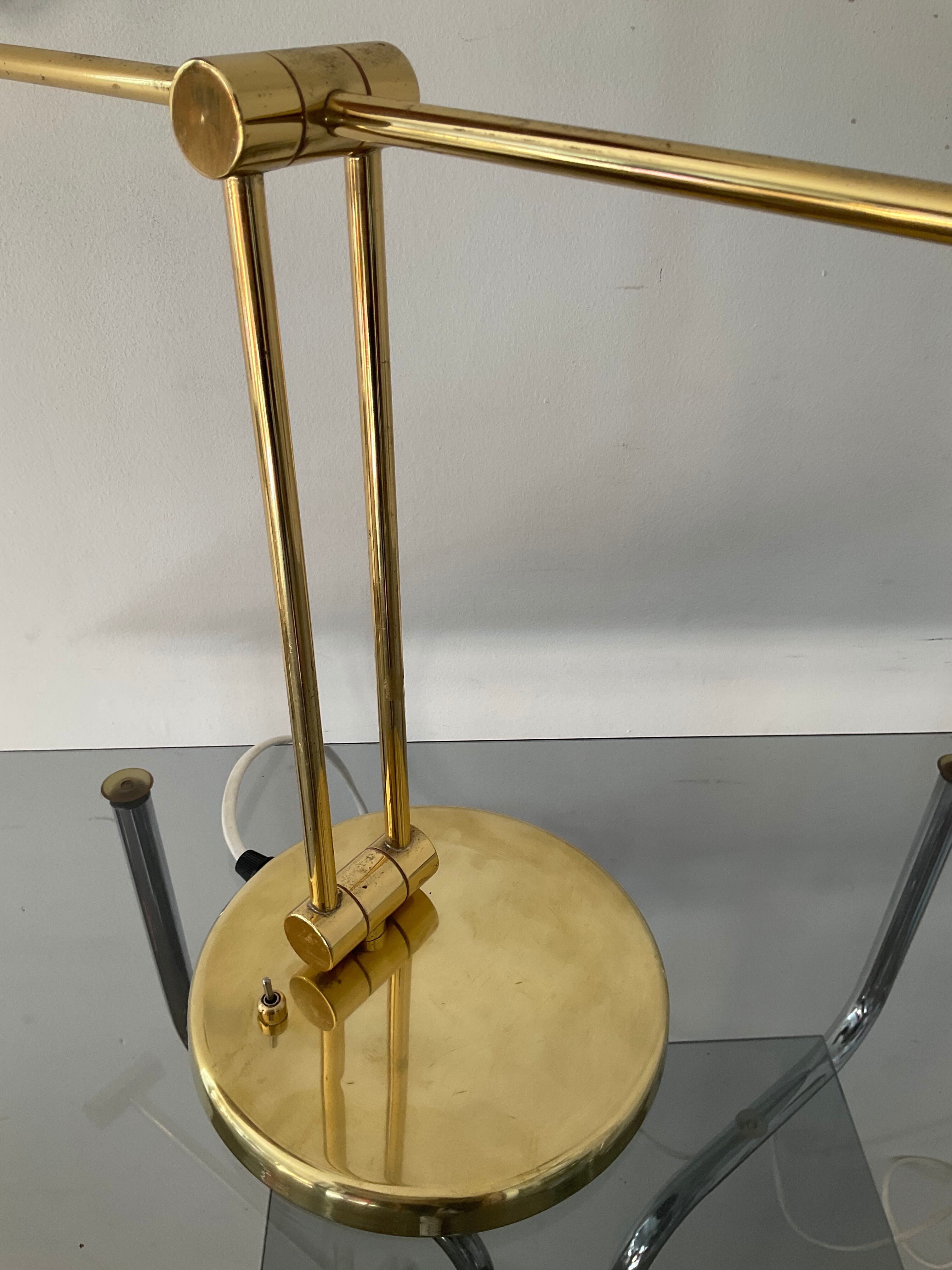 Articulated lamp Deknudt brass, 70s