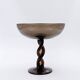 Mid-Century Twisted smoked Glass Bowl - Italy, Murano 1960s