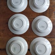 « Palmyre » - 6 assiettes creuses terre de fer Sarreguemines