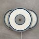Large triple stoneware wall sconce from Axella, Denmark, 1980s