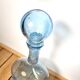 Carafe Biot blue bubbled glass