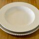 Suite of five soup plates, pagnossin ironstone, italy, vintage