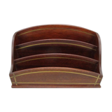 Old brass wood-branding mail holder