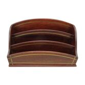 Old brass wood-branding mail holder