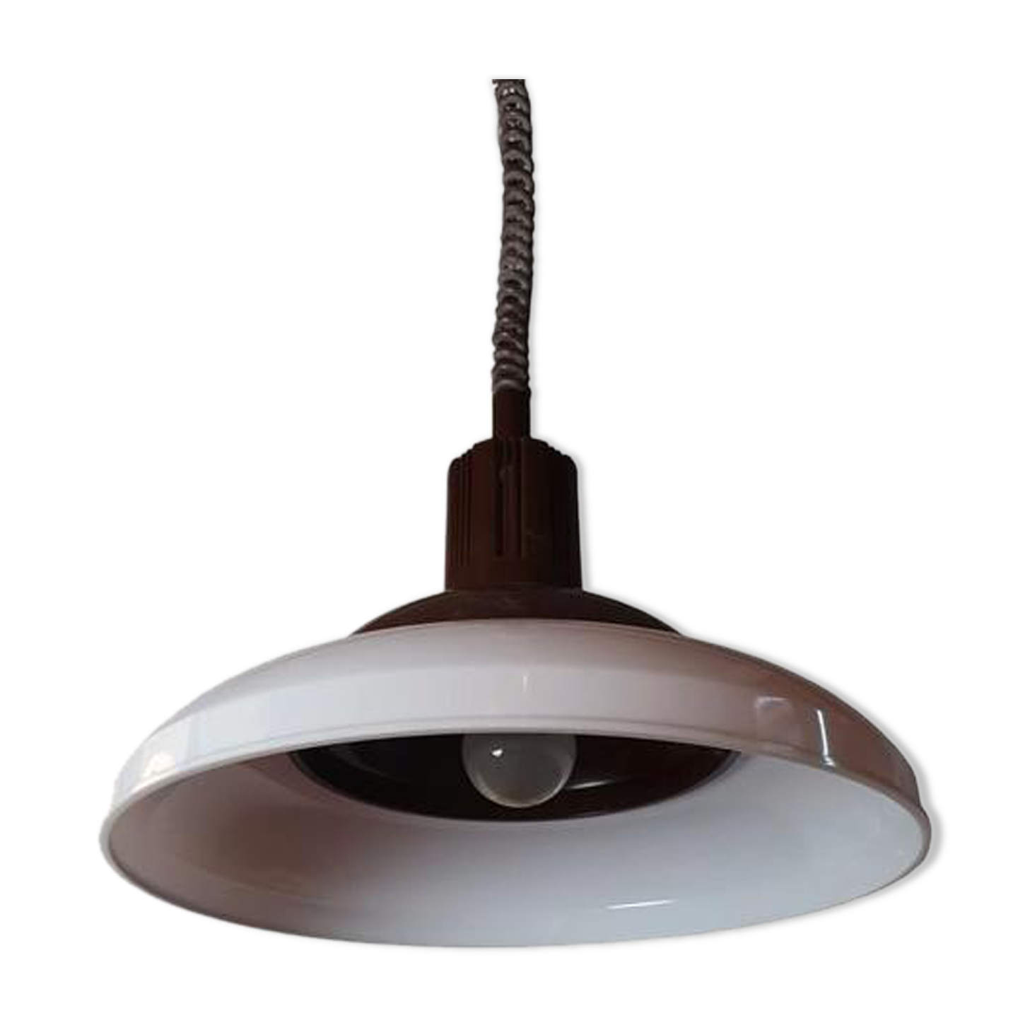 Vintage space-age plastic pendant lamp