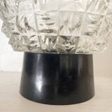 Vintage ceiling light, molded glass ball, 60s-70s
