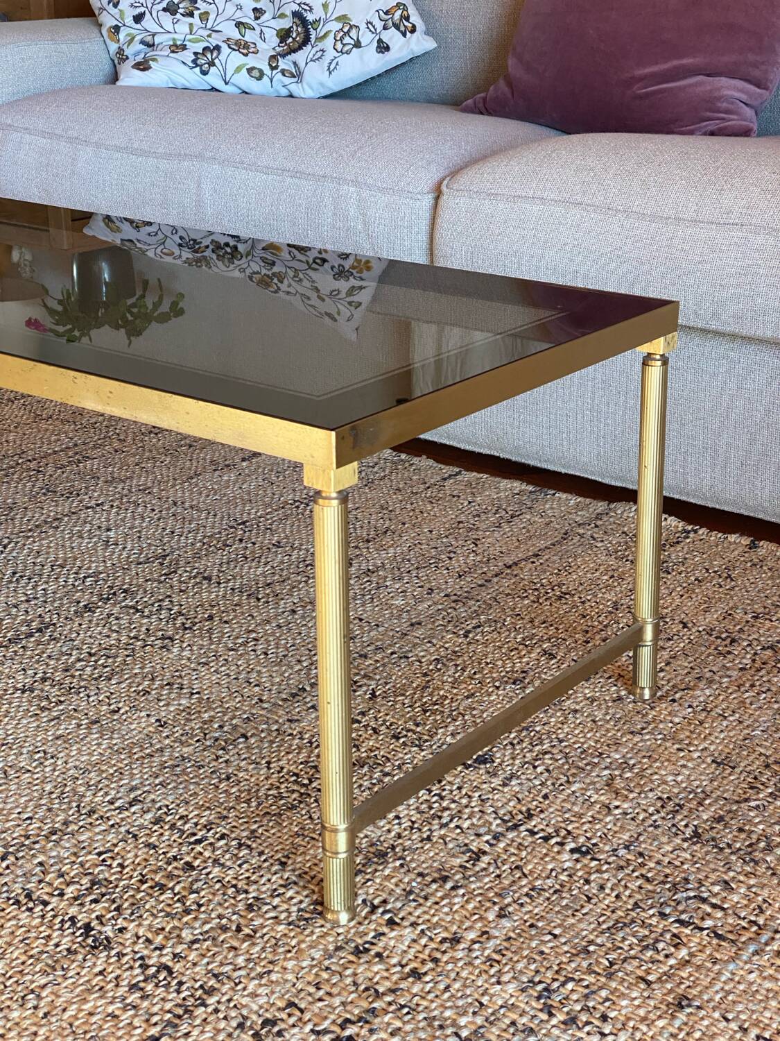 Vintage brass coffee table