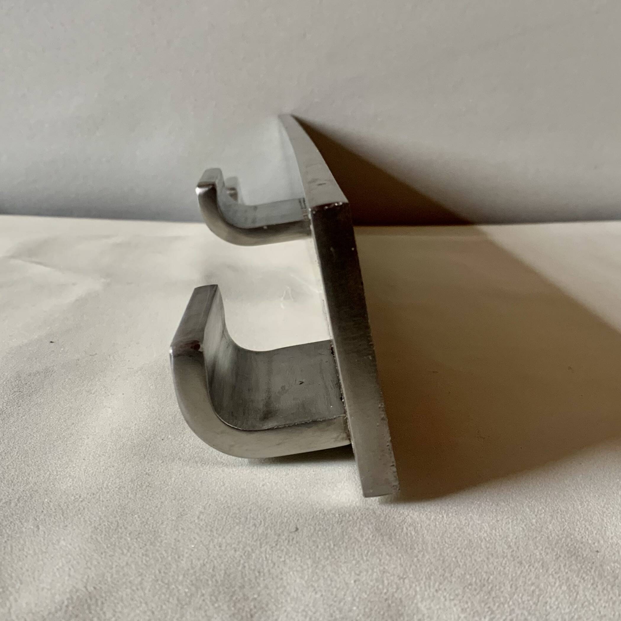 Vintage triple coat steel wall coat rack