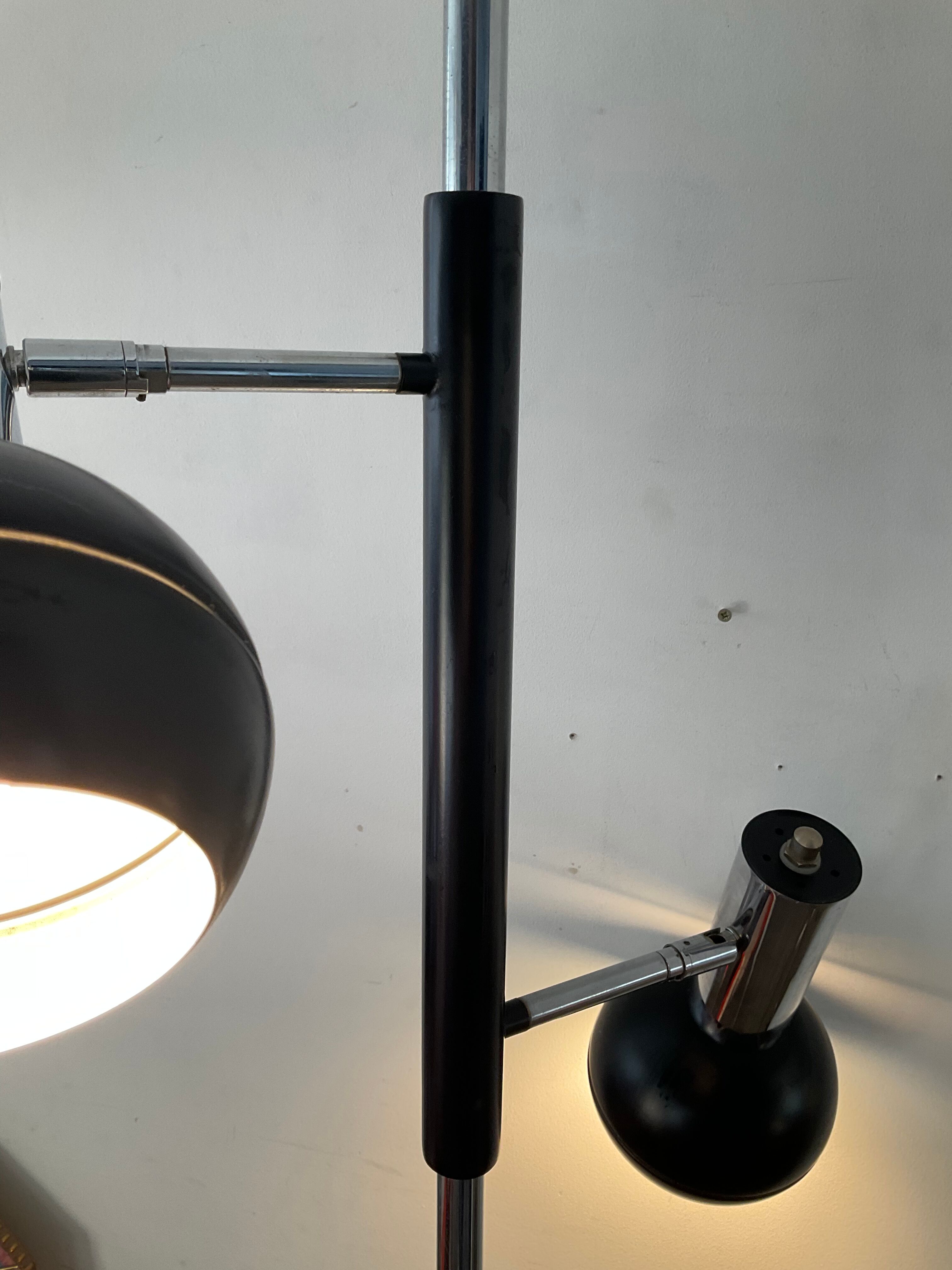 Lampadaire liseuse vintage 2 spots années 70