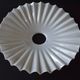 French Vintage 1930s Art Deco White Opaline Glass Pleated Lamp Shade