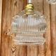 Suspension globe en verre transparent forme fleur vintage