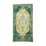 Anatolian handmade vintage rug 212 cm x 112 cm