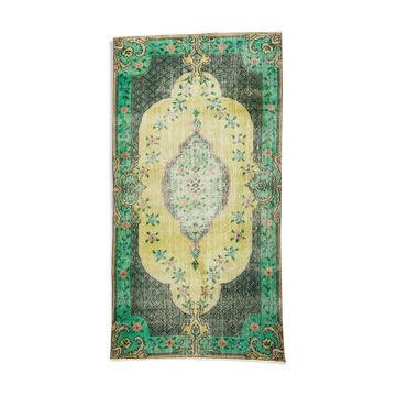 Anatolian handmade vintage rug 212 cm x 112 cm