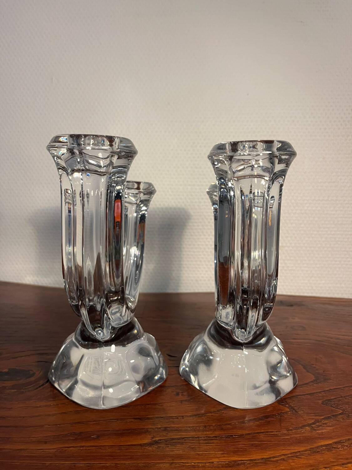 1950s/60s Vannes crystal candlestick, France