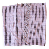 White and black checkered tablecloth from Morocco - 193 x 339 cm