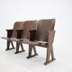 1960s cinema 3-seat bench,czechoslovakia