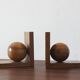 Mid-Century Wooden Bookends, 1950s, Set of 2