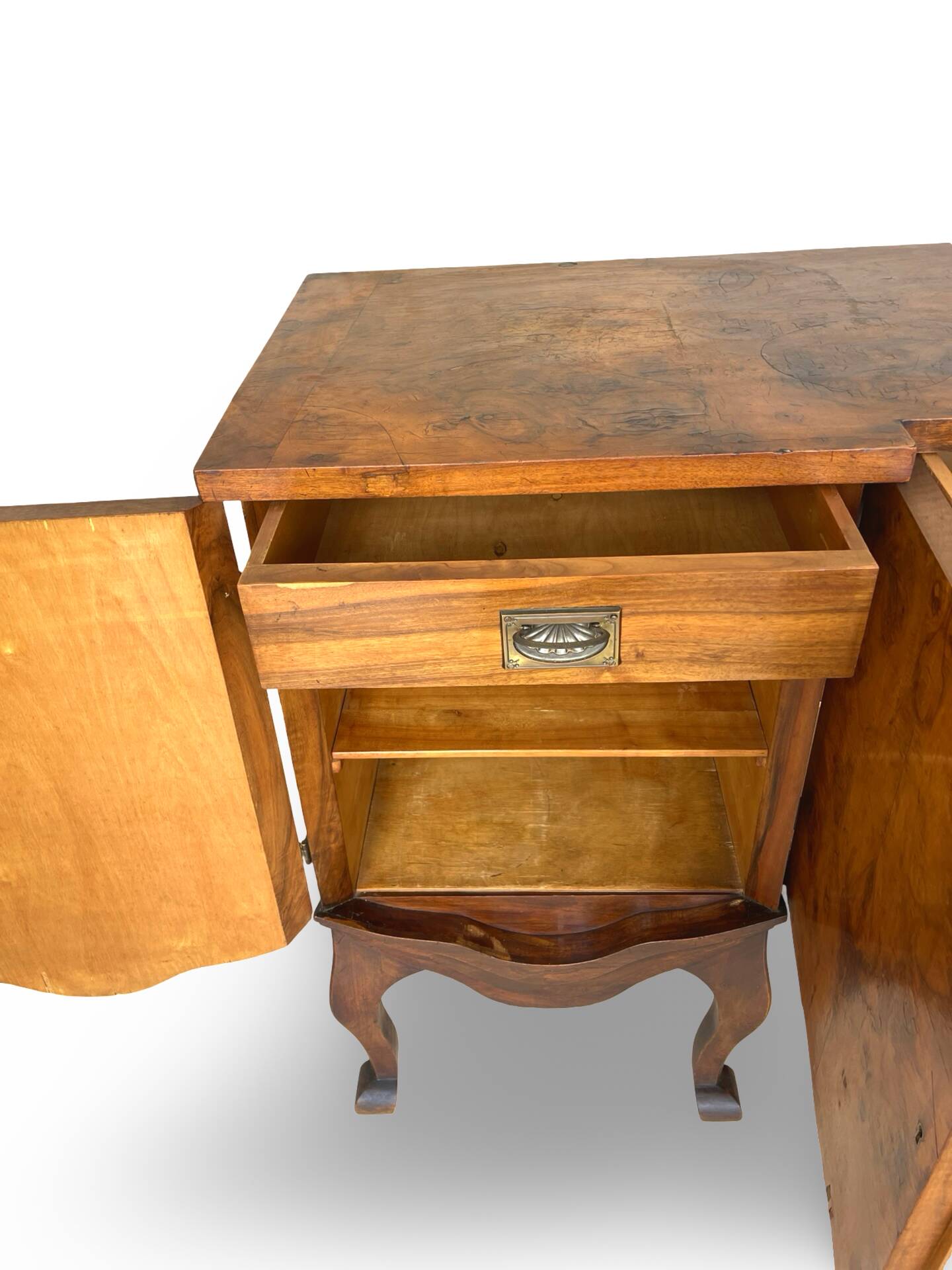 Walnut buffet, antique Italian, 1930s.